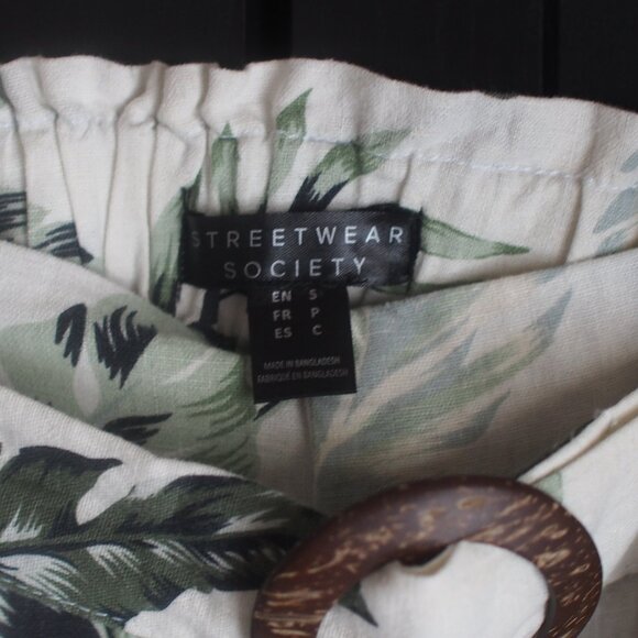 Streetwear Society | Paper Bag Linen Blend Pants - Picture 2 of 4